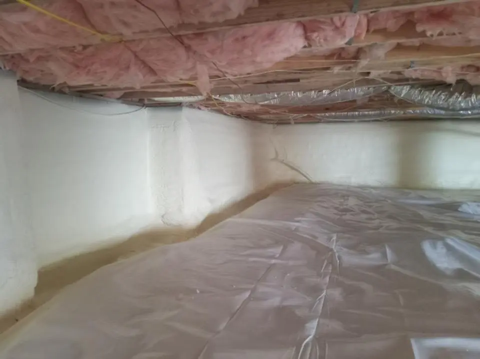 Crawl space encapsulation with closed-cell spray foam for Attic Insulation in Thonotosassa